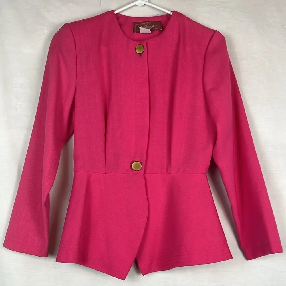 Vintage 1980s Pink Worthington Two Piece Skirt Suit